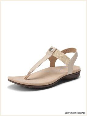 Arch Support T-Strap Sandals Comfortable Flat Sandals for Walking